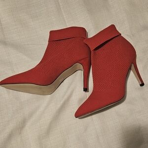 Mila Flex Mesh Top Elegant Red Women's Ankle Boots